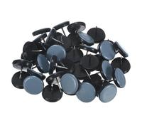 M METERXITY 40-Pack Nail on Furniture Sliders, 1" (25mm) PTFE Chair Sliders Glides Round Pads for Chair/Table, Furniture Movers Leg Floor Protectors [Grey]