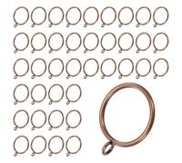 M METERXITY 40-Pack Red Bronze Curtain Rings with Eyelet, Rustproof Metal Rings for Curtain Rods, 38 mm Interior Diameter Drapery Rings for Curtain for Hanging Drapes/Hats/Towels