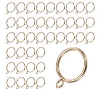 M METERXITY 40-Pack Rose Gold Curtain Rings with Eyelet, Rustproof Metal Rings for Curtain Rods, 1.25 Inch Interior Diameter Drapery Rings for Curtain Rods for Hanging Drapes/Hats/Towels