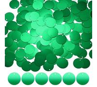 M METERXITY 450-Pack Flat Round Sequins for Crafts, 50g 20mm Loose Sequins Paillettes for Wedding/Sewing/DIY Craft, PVC Spangles with 1 Side Hole [Dark Green]