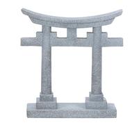 M METERXITY 5.6" H Miniature Torii Gate Ornaments with Plaque, Mini Chinese Gate Models Decorative Japanese Sandstone Tiny Home Landscape Accessories for Aquarium/Fish Tank/Garden Decor