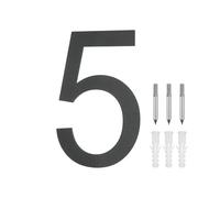M METERXITY 5 Inch 304 Stainless Steel Floating House Numbers, Modern House Number 5 with Nail Kit and Instructions, Exterior House Numbers for Outside/Garden/Mailbox[Black]