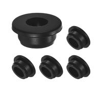 M METERXITY 5-Pack 1 Inch Drill Hole, 5/8 Inch ID Silicone Rubber Grommets for Wiring, Wire Cable, Hole Plugs, Automotive, Firewall, Desk, Water Pipe, Hydroponic [Black]