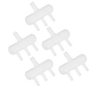 M METERXITY 5-Pack Aquarium Air Valve 8mm to 4mm 3-Ways, Plastic Air Line Tubing Splitter Connector Flow Control Pump Accessories for Aquarium/Fish Tank/Garden/Agricultural/Irrigation [White]