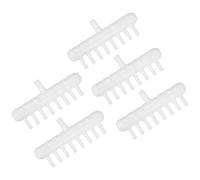 M METERXITY 5-Pack Aquarium Air Valve 8mm to 4mm 8-Ways, Plastic Air Line Tubing Splitter Connector Flow Control Pump Accessories for Aquarium/Fish Tank/Garden/Agricultural/Irrigation [White]
