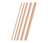 M METERXITY 5-Pack Copper Round Rod 2,3,4,5,6mm Dia. 100mm Length T2 Stock Solid Copper Rod Lathe Bar for Metal Crafts DIY/Gardening/Industry/Decoration Pure Tube