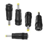 M METERXITY 5-Pack DC Power Connectors 5.5x2.1mm Female to 4.0x1.7mm Male Pure Copper Barrel Plug Adapter for Laptops/Trail Cameras DC Plug Connectors Jack