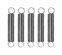 M METERXITY 5-Pack Extension Springs, 25mm Length 4mm OD 304 Stainless Steel Dual Hook Tension Spring for DIY/Garden Tool/Mechanical Repair Replacement [Silver Tone, 0.4mm Wire Size]