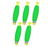 M METERXITY 5-Pack Fishing Bobbers Floats, 53mm EVA Foam Weighted Bobbers for Crappie/Bluegill/Trout Bass/Catfish, Clip-on Floats Slip Corks Floaters Strong Buoys [Green]