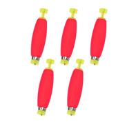 M METERXITY 5-Pack Fishing Bobbers Floats, 53mm EVA Foam Weighted Bobbers for Crappie/Bluegill/Trout Bass/Catfish, Clip-on Floats Slip Corks Floaters Strong Buoys [Red]