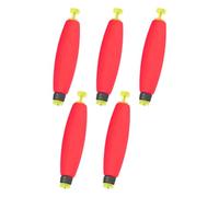 M METERXITY 5-Pack Fishing Bobbers Floats, 77mm EVA Foam Weighted Bobbers for Crappie/Bluegill/Trout Bass/Catfish, Clip-on Floats Slip Corks Floaters Strong Buoys [Red]