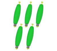 M METERXITY 5-Pack Fishing Bobbers Floats, 96mm EVA Foam Weighted Bobbers for Crappie/Bluegill/Trout Bass/Catfish, Clip-on Floats Slip Corks Floaters Strong Buoys [Green]
