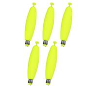 M METERXITY 5-Pack Fishing Bobbers Floats, 96mm EVA Foam Weighted Bobbers for Crappie/Bluegill/Trout Bass/Catfish, Clip-on Floats Slip Corks Floaters Strong Buoys [Yellow]