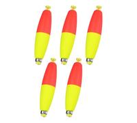 M METERXITY 5-Pack Fishing Bobbers Floats, 96mm EVA Foam Weighted Bobbers for Crappie/Bluegill/Trout Bass/Catfish, Clip-on Floats Slip Corks Floaters Strong Buoys [Red & Yellow]