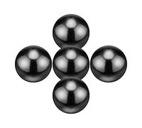 M METERXITY 5-Pack Garden Gazing Globes Ball 2 Inch 201 Stainless Steel Hollow Mirror Reflective Floating Ball for Garden/Pond/Home/Yard Outdoor Decoration [Gloss Black]