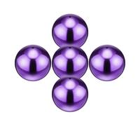 M METERXITY 5-Pack Garden Gazing Globes Ball 2 Inch 201 Stainless Steel Hollow Mirror Reflective Floating Ball for Garden/Pond/Home/Yard Outdoor Decoration [Gloss Purple]