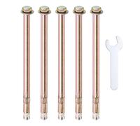 M METERXITY 5-Pack Hex Expansion Bolt, M6x150mm Colored Galvanized Iron-Carbon Steel External Hex Expansion Bolts W/ 10mm Wrench, Anti-Corrosion Metal Bolt for Concrete/Dry Brick/Block Walls