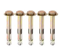 M METERXITY 5-Pack Hex Expansion Bolt, M8x70mm Colored Galvanized Iron-Carbon Steel External Hex Expansion Bolts, Anti-Corrosion Metal Bolt for Concrete/Dry Brick/Block Walls