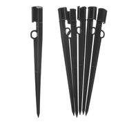 M METERXITY 5-Pack Irrigation Drip Support Stakes, 200x18mm for 1/4 Inch Drip Tubing Plastic Drip Hose Stakes for Irrigation/Greenhouse, Securing Pegs Pipe Hose Holder