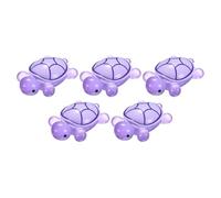 M METERXITY 5-Pack Luminous Large Resin Turtles, 3.39" Glow in the Dark Tiny Sea Turtle for Terrarium/Micro Landscaping, Decorative Miniature Ocean Animal Figurine to Place [Purple]