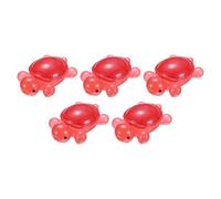 M METERXITY 5-Pack Luminous Large Resin Turtles, 3.39" Glow in the Dark Tiny Sea Turtle for Terrarium/Micro Landscaping, Decorative Miniature Ocean Animal Figurine to Place [Red]