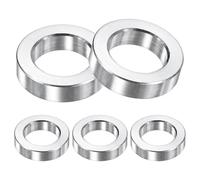 M METERXITY 5-Pack M10 Aluminum Spacers 10.2mm ID x 16mm OD x 4mm l Metal Screw Standoff Bushing Plain Finish Round Spacer Aluminum for Screws Bolts