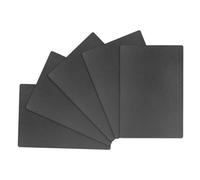 M METERXITY 5-Pack Metal Business Card Blanks, 66x45x0.5mm Aluminum Plate Laser Engraving Printing Metal Plate for DIY/Decorative/Home/Nameplate/Custom Blanks Card [Matte Black]