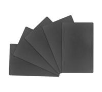 M METERXITY 5-Pack Metal Business Card Blanks, 80x50x0.5mm Aluminum Plate Laser Engraving Printing Metal Plate for DIY/Decorative/Home/Nameplate/Custom Blanks Card [Matte Black]