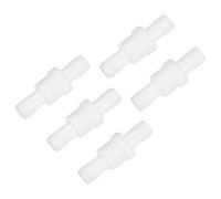 M METERXITY 5-Pack One Way Check Valve, 1/2" Barb Hose Non Return Plastic Pressure Ozone Resistance Air Valve for Fuel/Oil/Water/Air/Gas 2.46" [White]