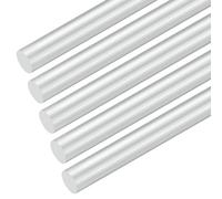 M METERXITY 5-Pack Round Aluminum Rod, 10mm (13/32") Dia 100mm (4") Length 6061 Aluminum Round Rod Solid Lathe Bar Stock Metal Sticks for DIY Crafts Making/Industrial/Construction/Model