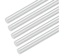 M METERXITY 5-Pack Round Aluminum Rod, 12mm (1/2") Dia 300mm (12") Length 6061 Aluminum Round Rod Solid Lathe Bar Stock Metal Sticks for DIY Crafts Making/Industrial/Construction/Model