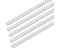 M METERXITY 5-Pack Round Aluminum Rod, 6mm (1/4") Dia 150mm (6") Length 6061 Aluminum Round Rod Solid Lathe Bar Stock Metal Sticks for DIY Crafts Making/Industrial/Construction/Model