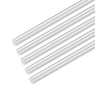 M METERXITY 5-Pack Round Aluminum Rod, 7mm (9/32") Dia 150mm (6") Length 6061 Aluminum Round Rod Solid Lathe Bar Stock Metal Sticks for DIY Crafts Making/Industrial/Construction/Model