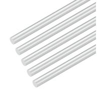 M METERXITY 5-Pack Round Aluminum Rod, 7mm (9/32") Dia 300mm (12") Length 6061 Aluminum Round Rod Solid Lathe Bar Stock Metal Sticks for DIY Crafts Making/Industrial/Construction/Model