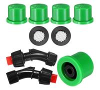 M METERXITY 5-Pack Sprayer Nozzle Tips, Plastic 1.2mm Pore Hollow Cone Nozzle with Spray Wand for Agricultural/Lawn/Garden Irrigation, Replacement of Knapsack Tips [Green]