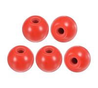 M METERXITY 5-Pack Threaded Ball Knobs, M10 Female Thread 35mm Dia. Thermoset Ball Knob for Lathe/Machine/Lawn Mowers, Round Phenolic Lever Handle [Red]