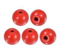 M METERXITY 5-Pack Threaded Ball Knobs, M8 Female Thread 30mm Dia. Thermoset Ball Knob for Lathe/Machine/Lawn Mowers, Round Phenolic Lever Handle [Red]