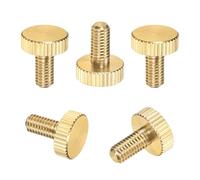 M METERXITY 5-Pack Thumb Screws M5x10mm Solid Brass Knurled Threaded