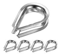M METERXITY 5-Pack Wire Rope Thimbles, M12 Stainless Steel 12mm Rope Thimble Rigging for Diameter Cable Rigging/Sailing/Clothesline, Wire Cable Protection