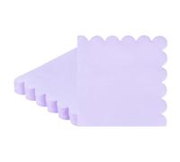 M METERXITY 50-Pack 2-ply Paper Scalloped Cocktail Napkins Disposable, Folded 5 x 5 Inches Dessert Napkins for Kitchen/Dining Room/Wedding/Birthday/Any Theme Party [Lavender]