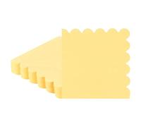 M METERXITY 50-Pack 2-ply Paper Scalloped Cocktail Napkins Disposable, Folded 5 x 5 Inches Dessert Napkins for Kitchen/Dining Room/Wedding/Birthday/Any Theme Party [Yellow]