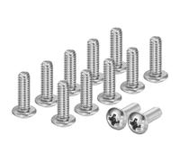 M METERXITY 50-Pack 8-32x1/2 Pan Head Machine Screws 304 Stainless Steel Phillips Drive Pan Head Screw Cross Head Fully Threaded Bolts for Electronics/Furniture Silver
