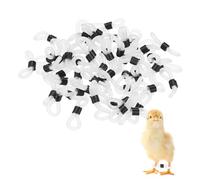 M METERXITY 50-Pack Adjustable Chick Leg Bands, 0.79" x 0.2" Silicone Chicken Leg Brace for Chicks/Ducks/Birds [Black] Poultry Leg Bands