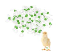 M METERXITY 50-Pack Adjustable Chick Leg Bands, 0.79" x 0.2" Silicone Chicken Leg Brace for Chicks/Ducks/Birds [Green] Poultry Leg Bands