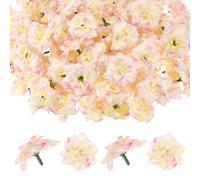 M METERXITY 50-Pack Artificial Roses, Silk Faux Rose Heads for Wedding/Bouquet/Flower Wall/DIY Crafts/Party Decoration, Fake Bloom Flower Heads Buds [Colorful]