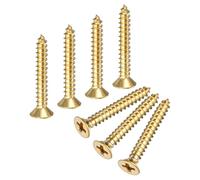 M METERXITY 50-Pack Brass Wood Screws M3.5x25mm