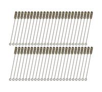 M METERXITY 50-Pack Brooch Stick Pins, 2 Inch Copper Long Needle Eye Pin with Stopper Ends for DIY Clothing/Accessories/Suit Tie/hat/Scarf/Jewelry, Straight Flat Head Pins [Bronze]