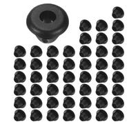 M METERXITY 50-Pack Cable Railing Rubber Grommets, 6mm Drill Hole 4mm ID Eyelet Ring Gasket for Wiring, Wire Cable, Automotive, Metal Cable Railing Post, Car Grommet [Black]