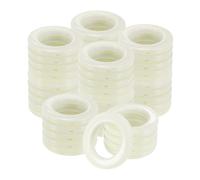 M METERXITY 50-Pack Curtain Grommets, 1-9/16"(40mm) Inner Diameter Plastic Curtain Rings Clip Eyelet Rings Nanoscale Low Noise Roman Ring for Windows/Fabric, Home Drapes Grommets [Beige]