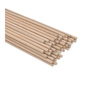 M METERXITY 50-Pack Dowel Rods Wood Sticks, 5/32 x 12 Inch Wooden Dowel Rods, Unfinished Hardwood Sticks, Precut Dowels for Crafting/DIYers/Make Baking/Decorating [Wood Color]
